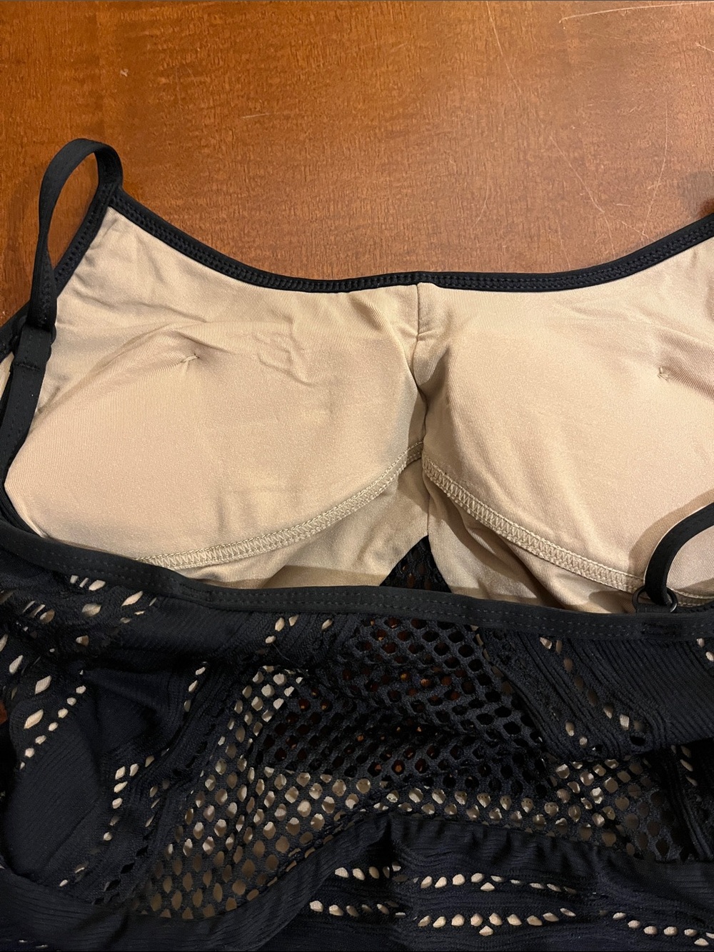Jets Australia one-piece swimsuit. Black crochet. Padded push-up. Slimming. 8 - Picture 4 of 11
